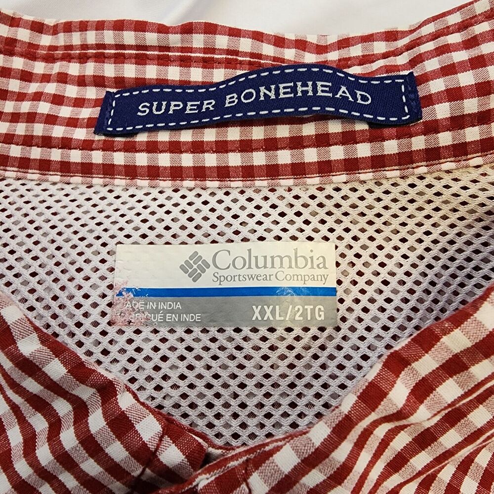 South Carolina Gamecocks Shirt Men XXL Gingham Check Columbia PFG Super Bonehead - Picture 3 of 16